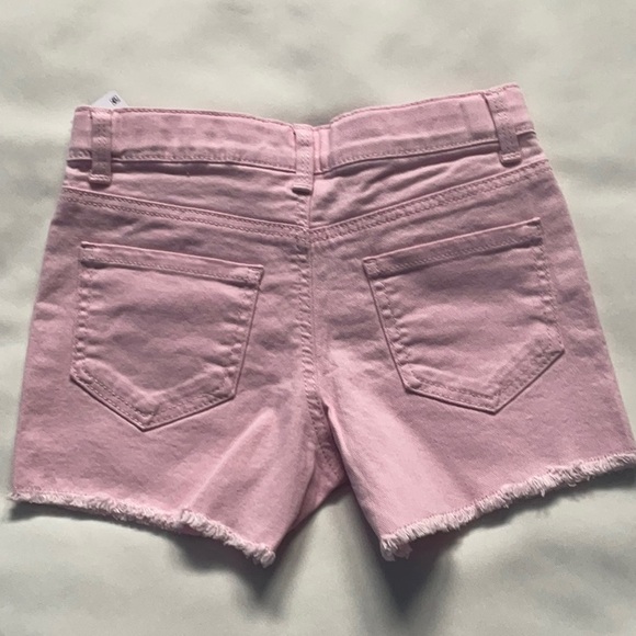 OshKosh B'gosh Pink Jean‎ Shorts Raw Hem Girls Size 5 - Picture 2 of 6